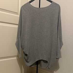 Elegant Gray Long Sleeve Top